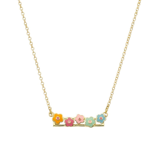 Flower Bar Necklace