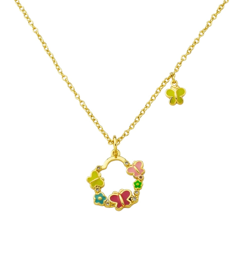 Multicolor Butterfly Necklace