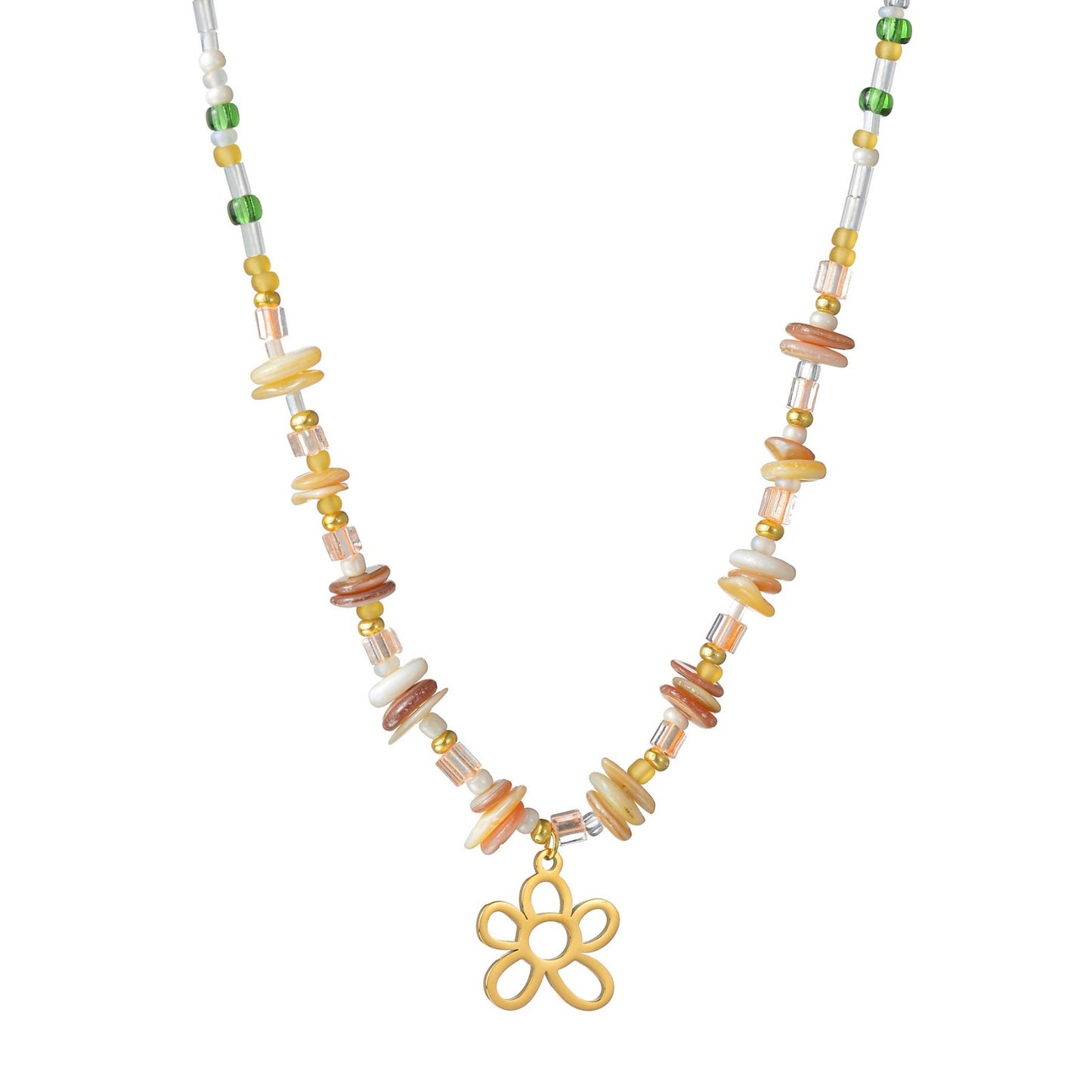 Flower Beads Necklace